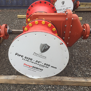 Flange with surface protection ready for transport